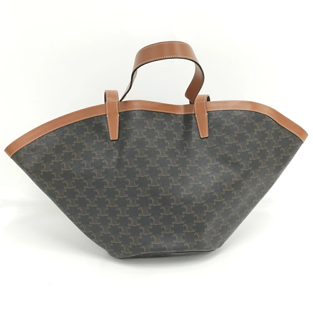 Celine Bag Tote Brown Triomphe Handbag Brown